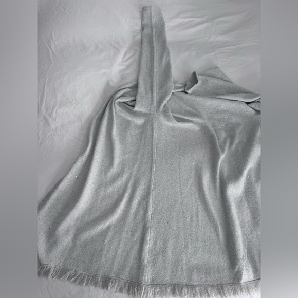 Lilly Pulitzer Tatum Sequin Open Front Cardigan SZ M Coconut Metallic - Picture 13 of 16